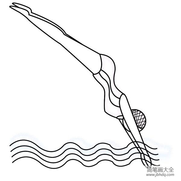 Rio Olympics simple drawing - diving