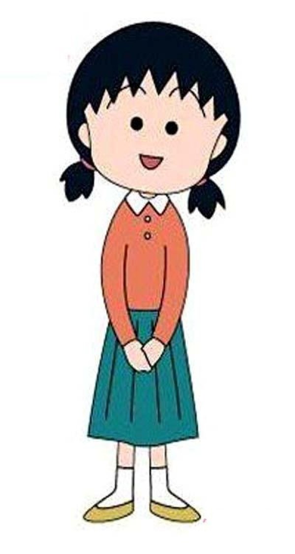 Chibi Maruko-chans sister Sakura Kyokos simple drawing picture