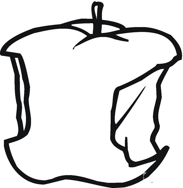 How to draw a bitten apple