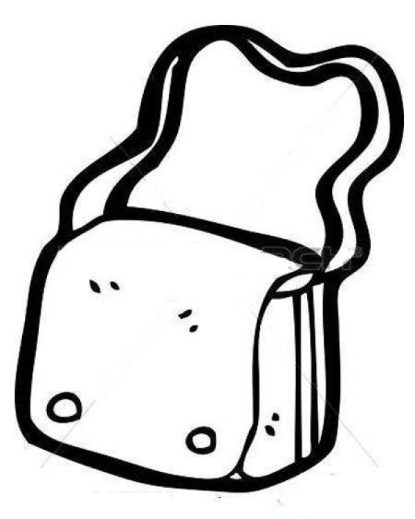 Simple drawing picture of childrens shoulder bag