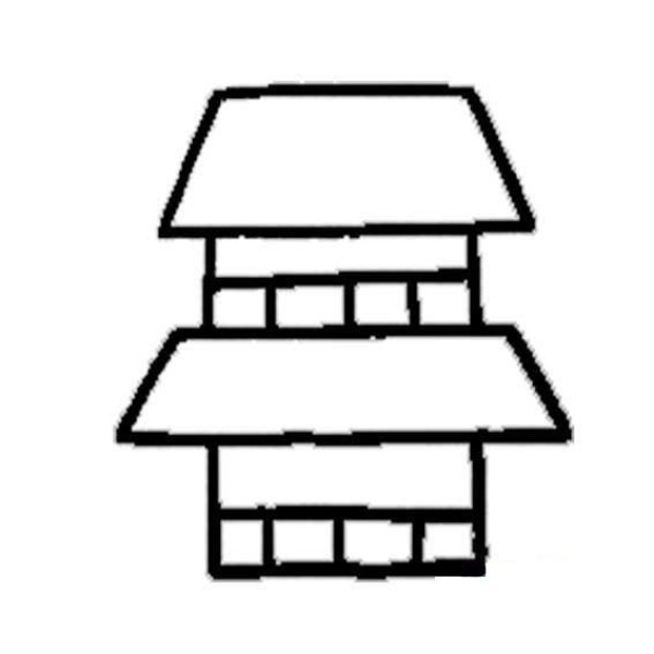 The simplest way to draw a house