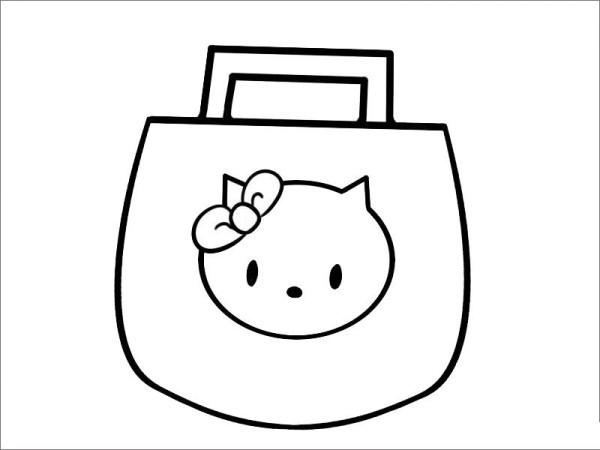 Hello Kitty small handbag simple drawing