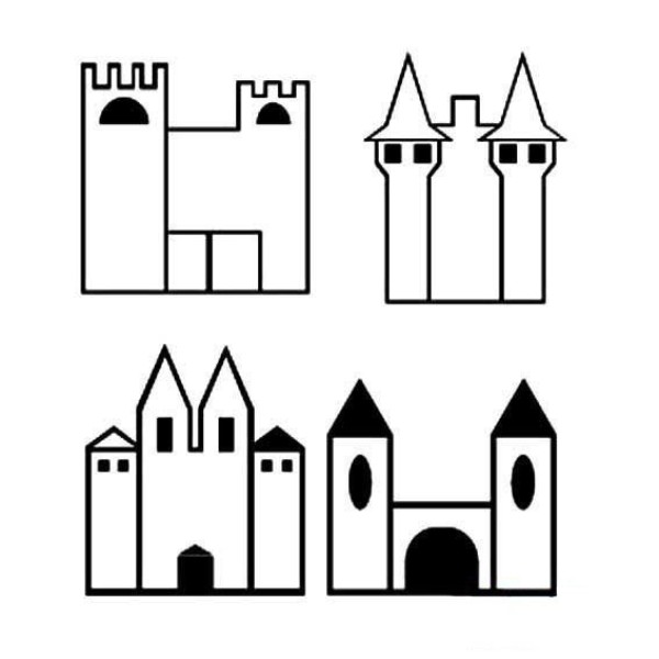 Teach your baby to draw a castle