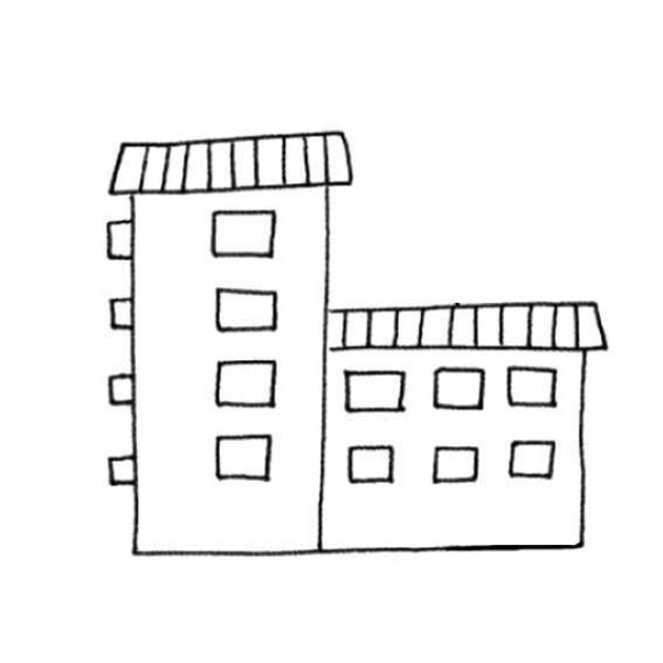 Simple drawing pictures of buildings