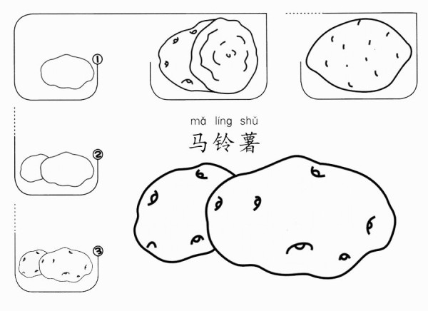 How to draw a potato