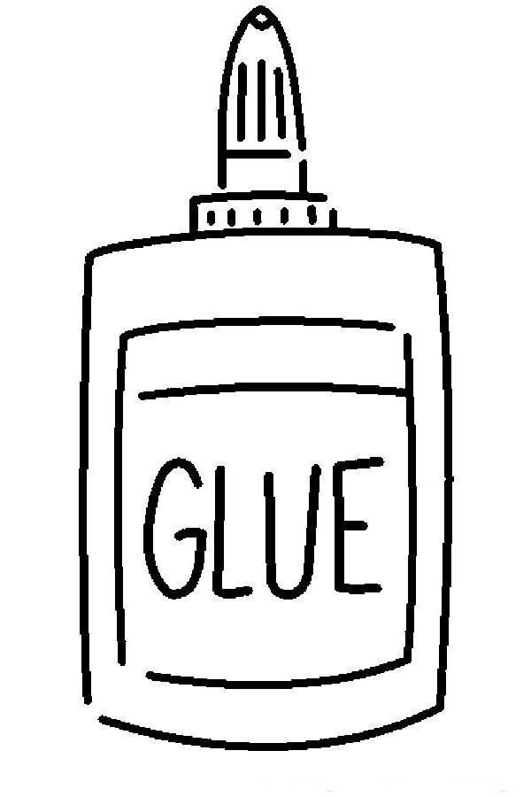 A complete collection of simple drawings of stationery and simple drawings of glue