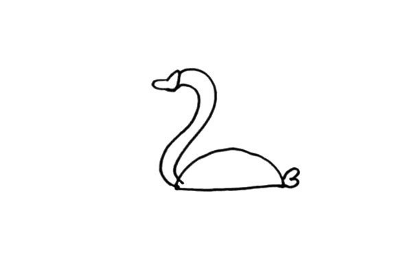 How to draw a little swan