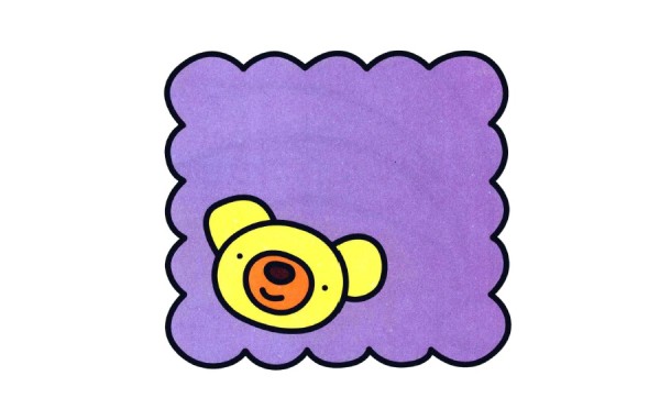 Simple drawing and coloring method of small handkerchief