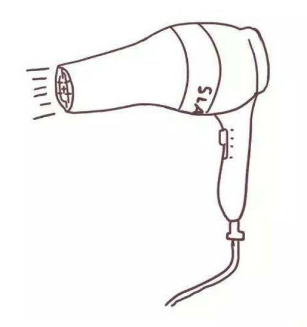 Hand drawn hair dryer simple drawing picture