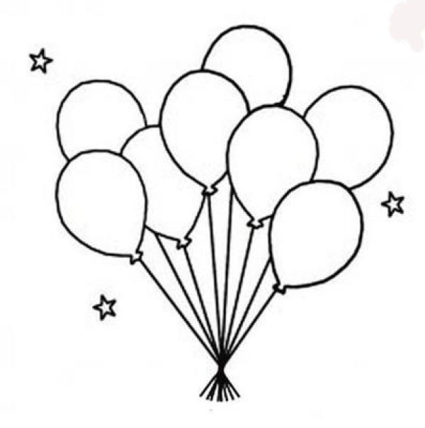 Simple strokes of balloons