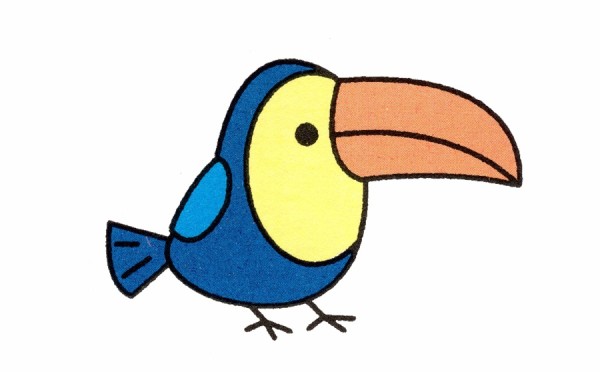 How to draw a toucan in simple strokes