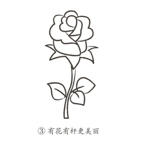 Childrens simple drawings of roses