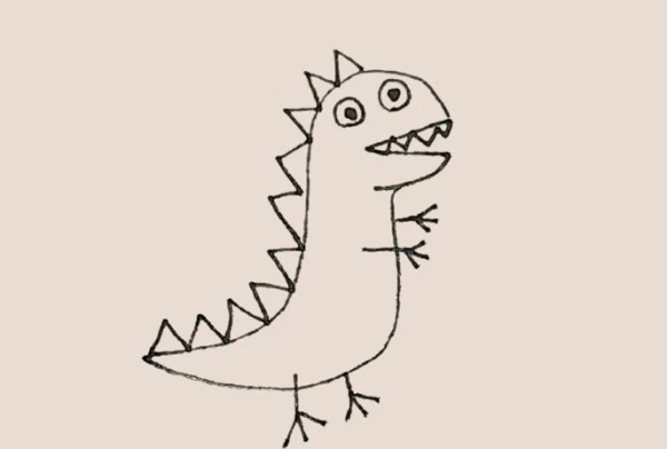 Georges dinosaur simple drawing