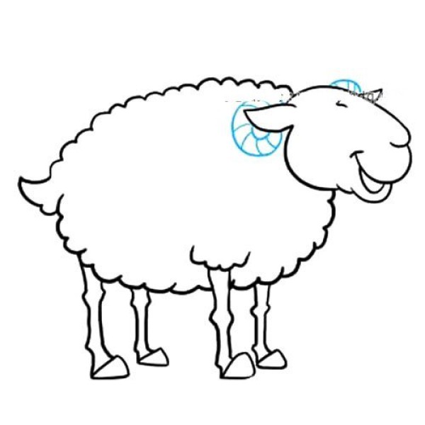 Learn to draw a sheep step by step