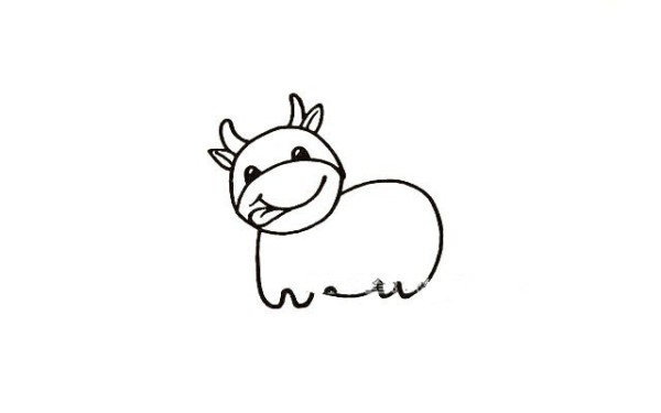 Draw a cute cow