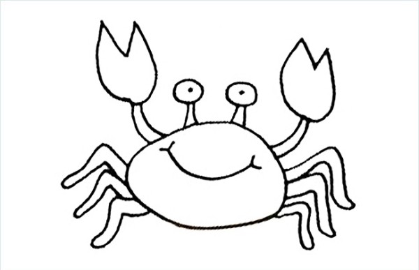 Big crab simple strokes picture