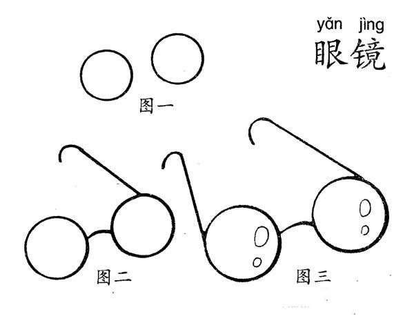 Simple drawing tutorial of glasses with step-by-step pictures: How to draw glasses