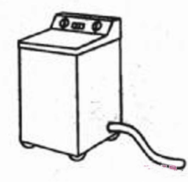 Simple drawing picture of childrens pulsator washing machine