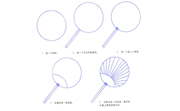 Tutorial on how to draw a small fan in simple strokes