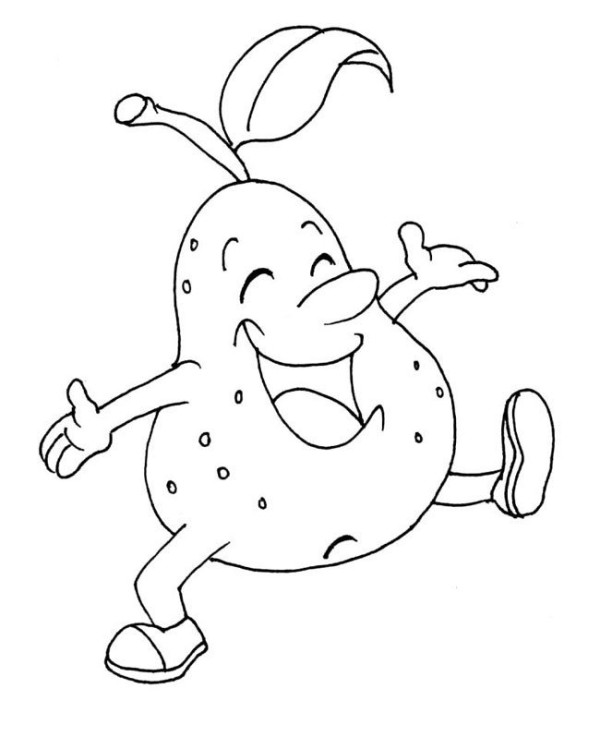 Cartoon fruit simple drawing collection Cartoon pear simple drawing