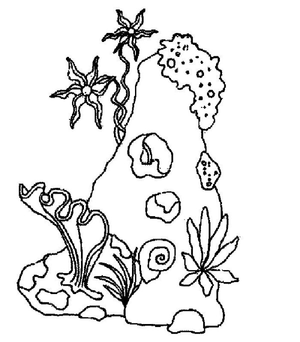 Simple strokes of underwater plants