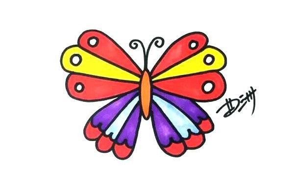 How to draw butterflies with different shapes