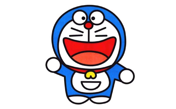 Cute Doraemon simple drawing color picture