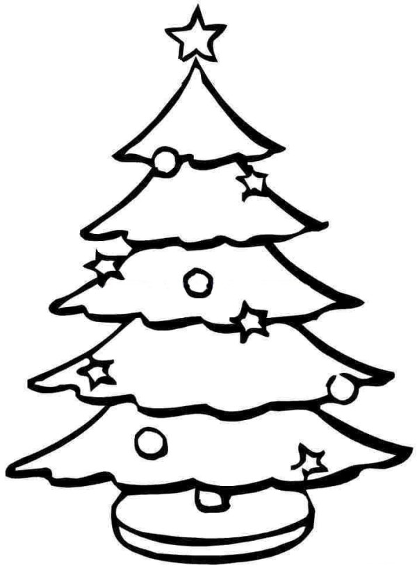 Complete collection of simple drawings Christmas tree simple drawings