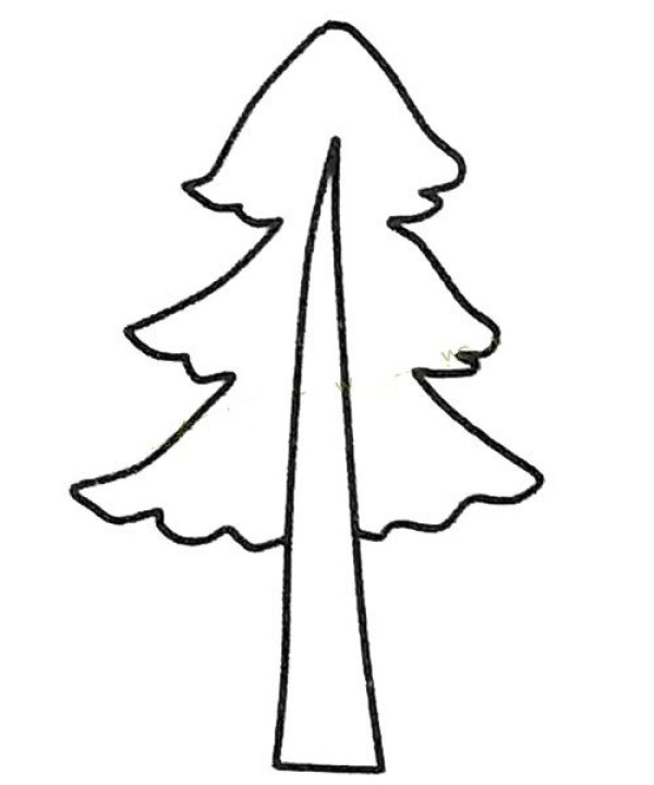 A collection of childrens simple drawings of pine trees