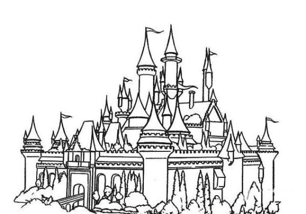 Architectural pictures Castle simple drawing pictures