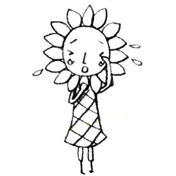 Cartoon Sunflower Simple Drawing Picture