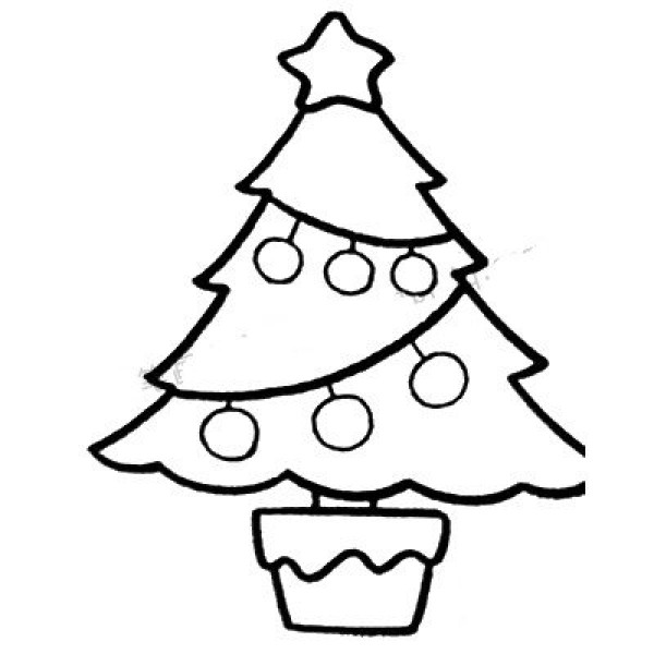 Simple Drawing for Intermediate Level Christmas Tree