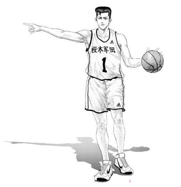 Slam Dunk full body simple drawing picture