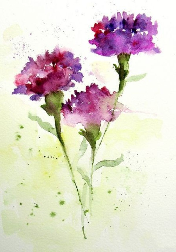 Appreciation of beautiful carnation Womens Day painting pictures