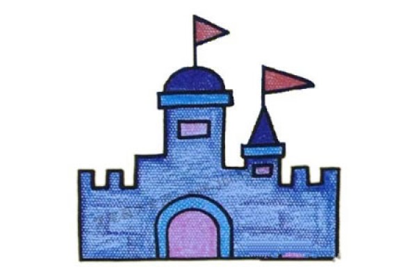 Elementary simple drawing castle