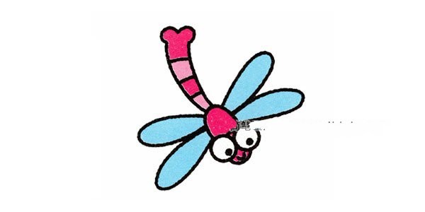 Learn to draw a dragonfly step by step