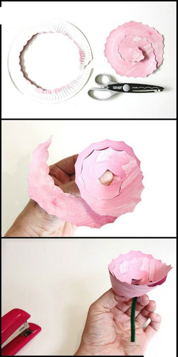 How to make paper plate roses