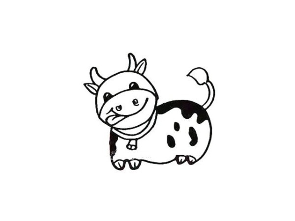 Draw a cute cow