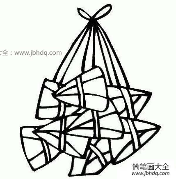 Simple drawing of triangular rice dumplings