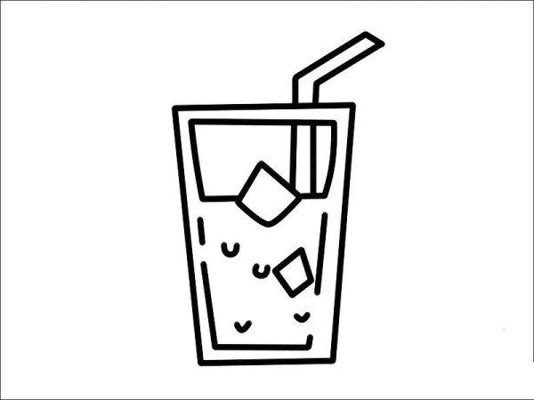 Simple drawing of a cup of drink