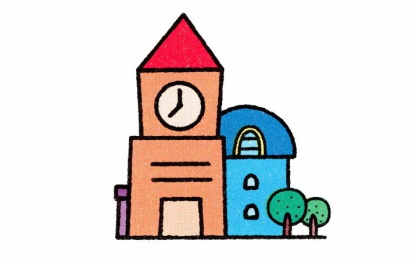 How to draw bell tower with simple strokes