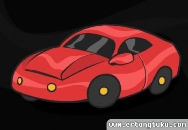 Cartoon luxury sports car simple drawing steps