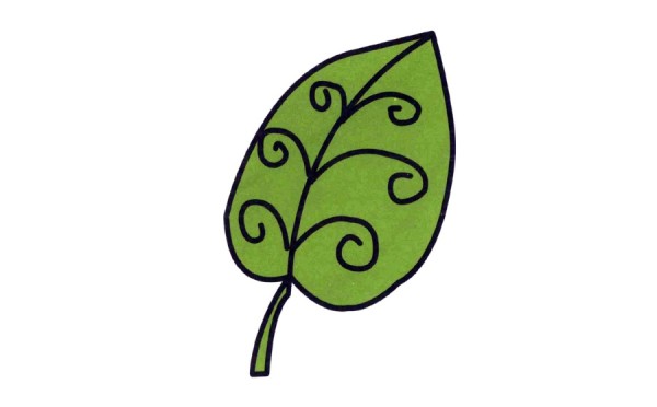 How to draw leaves coloring simple pictures