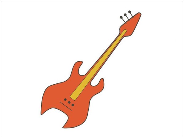 Simple strokes of electric guitar