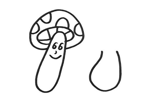 How to draw simple strokes of mushrooms