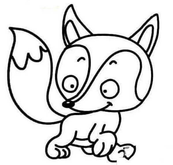 Complete collection of cartoon fox simple strokes