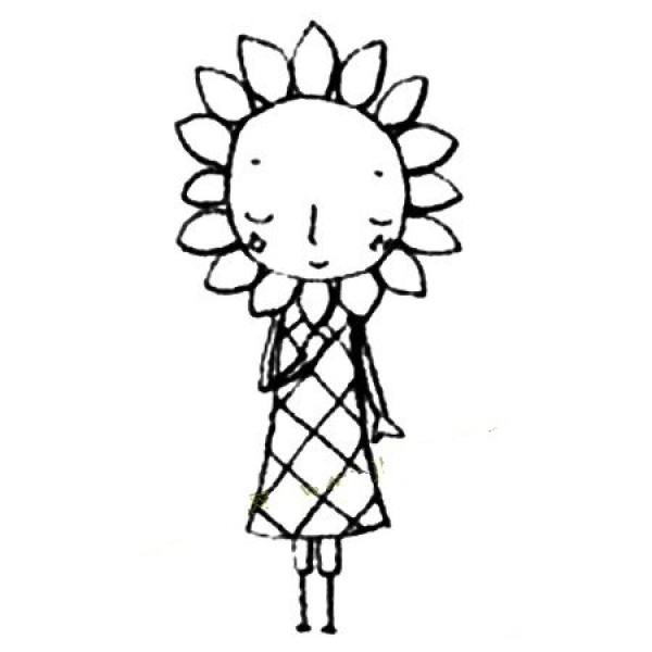 Cartoon Sunflower Simple Drawing Picture