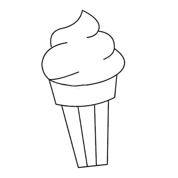 Sharing how to draw torch ice cream in simple strokes