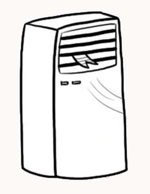 Simple drawing picture of childrens air conditioner cabinet