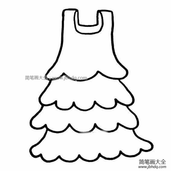 Beautiful dress simple drawing pictures